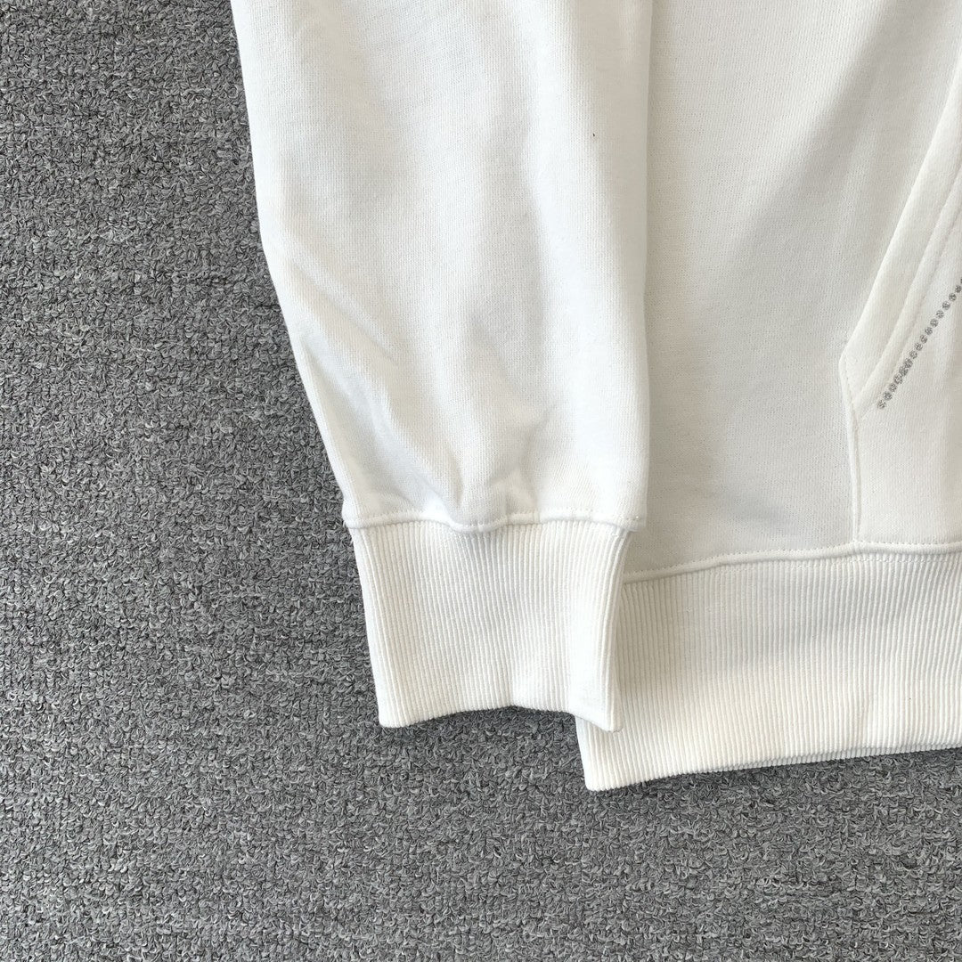 SP5DER OG RHINESTONE LOGO HOODIE WHITE-Drip Store Argentina