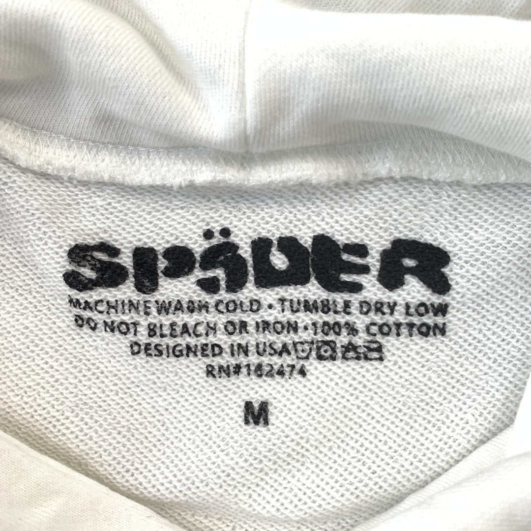 SP5DER OG RHINESTONE LOGO HOODIE WHITE-Drip Store Argentina