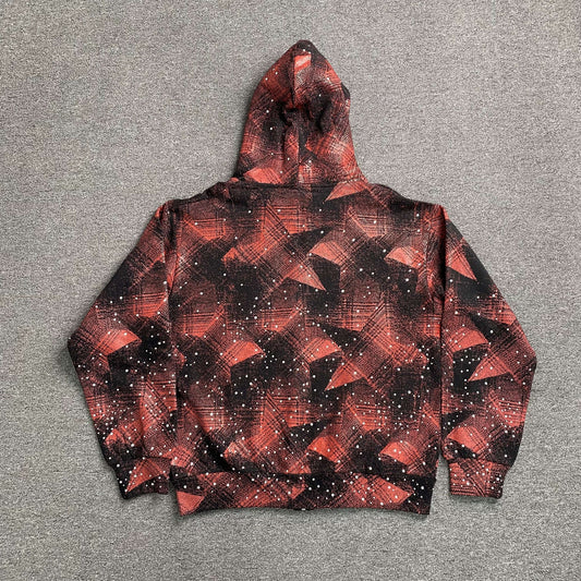 Sp5der Star Plaid Jacket Red