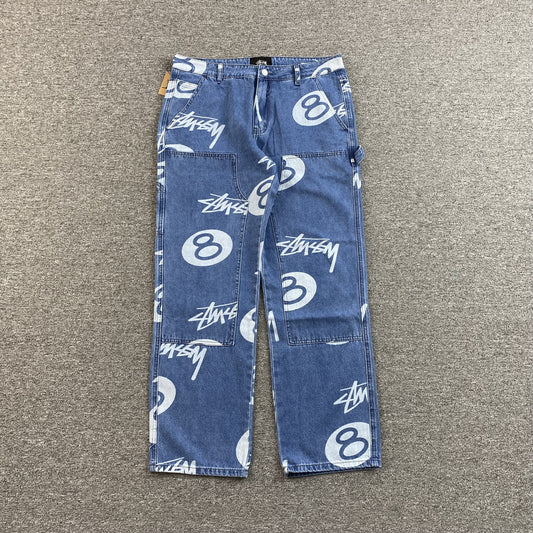 Stussy 8 Ball Jeans Blue