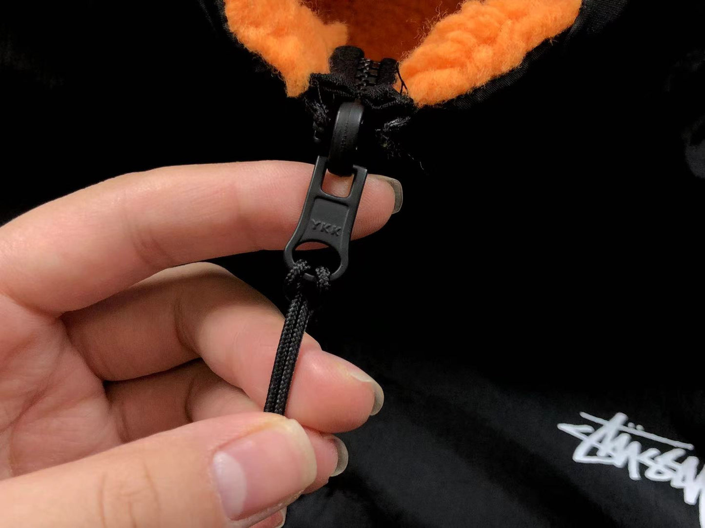 stussy-8-ball-sherpa-reversible-jacket-orange-16-Drip Store Argentina