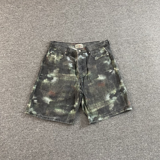Stussy Big Ol' Stenpat Denim Shorts Camo