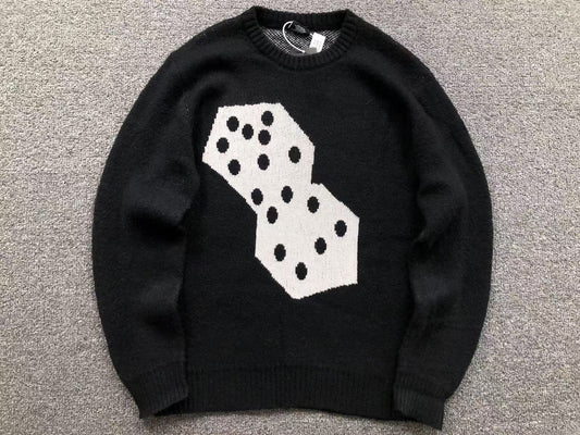 Stussy Dice Mohair Knit Sweater Black