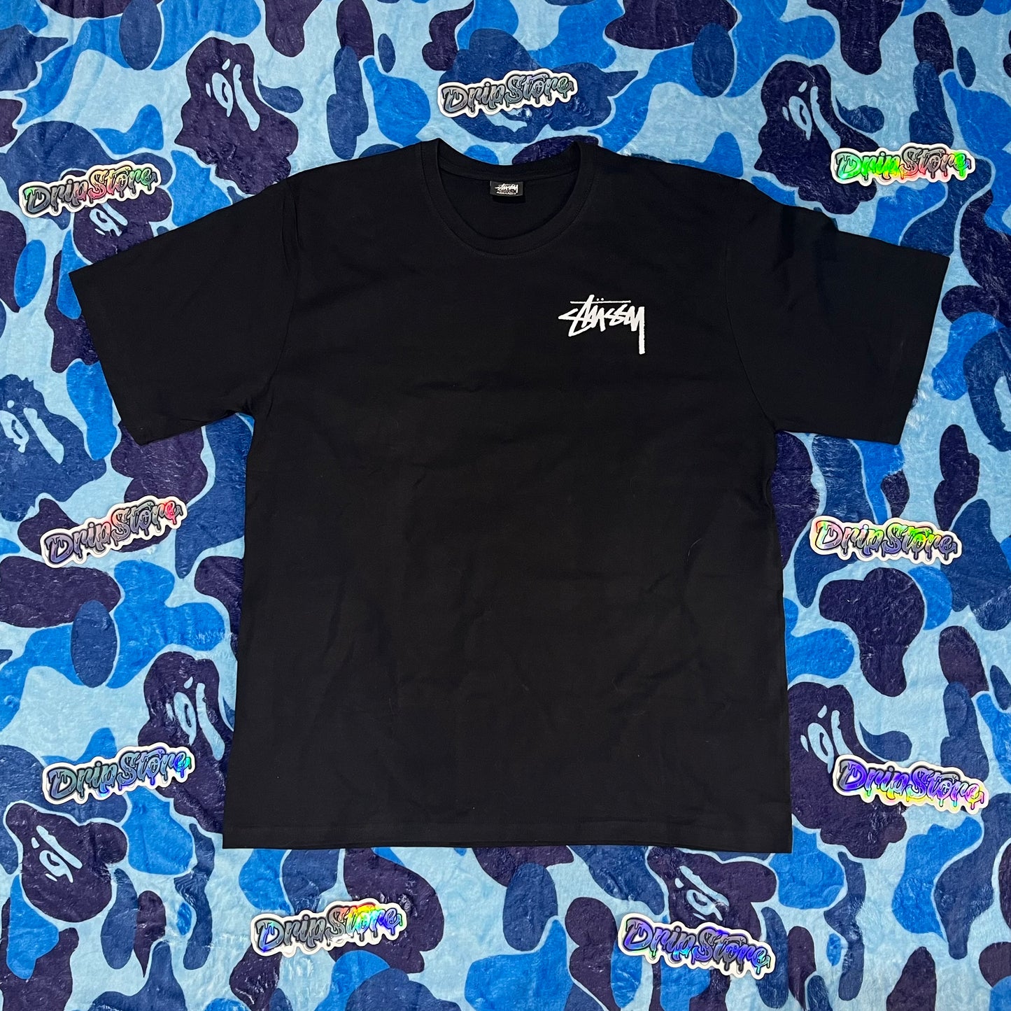 STUSSY FUZZY DICE TEE BLACK-Drip Store Argentina