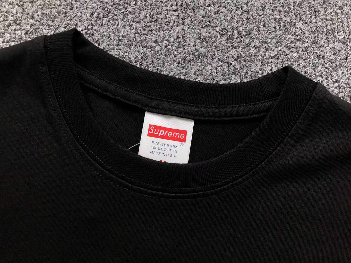 SUPREME BLACK SCRIPT TEE BLACK-Drip Store Argentina