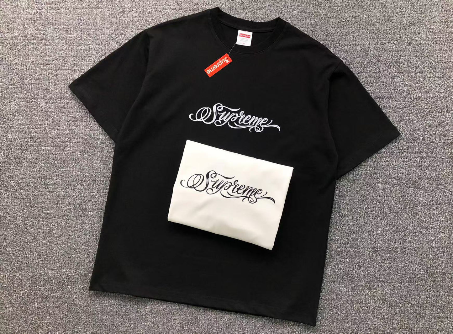 SUPREME BLACK SCRIPT TEE BLACK-Drip Store Argentina