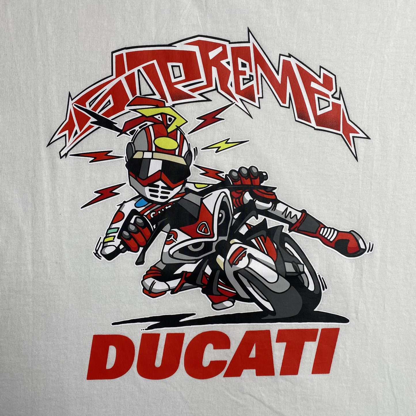 SUPREME DUCATI BIKE TEE WHITE-Drip Store Argentina