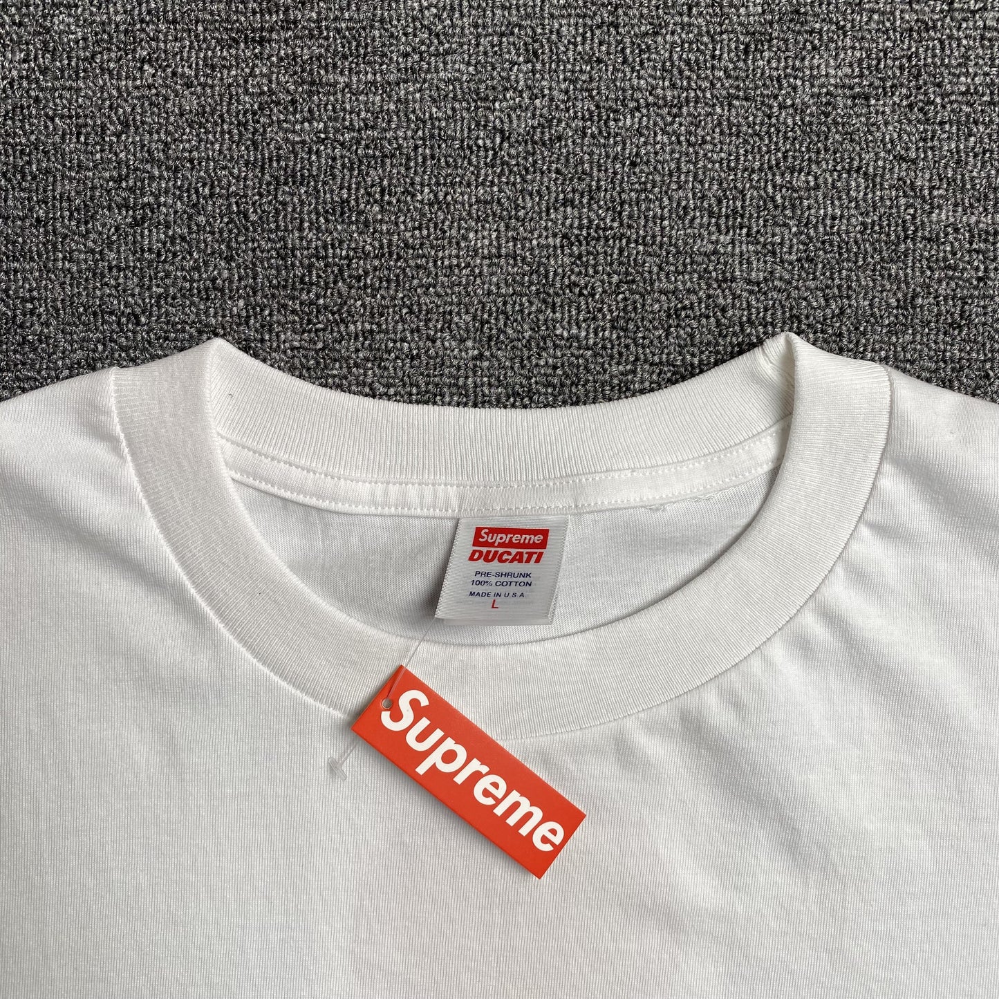 SUPREME DUCATI LOGO TEE WHITE-Drip Store Argentina