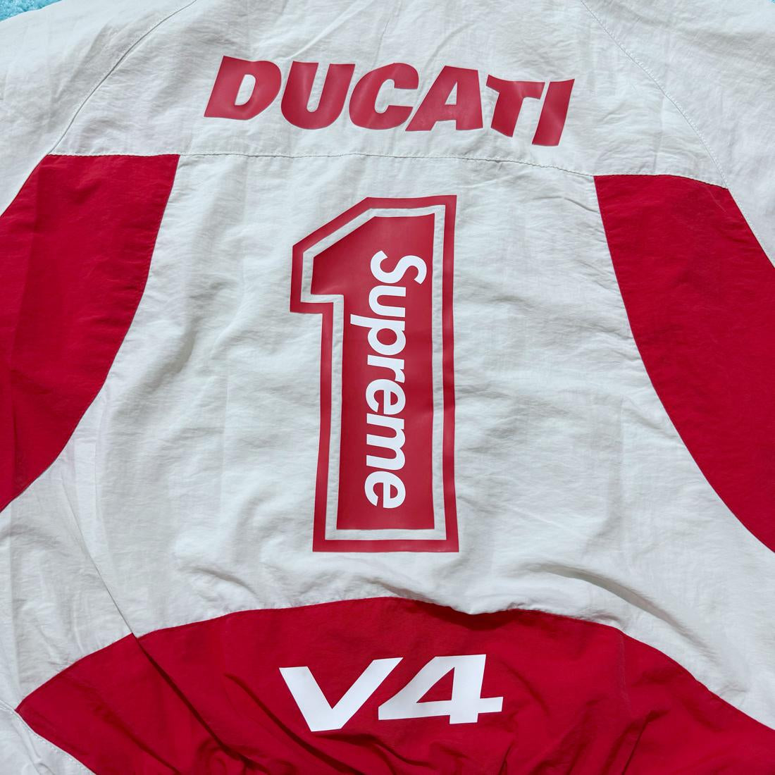 Supreme Ducati Track Jacket Light Grey