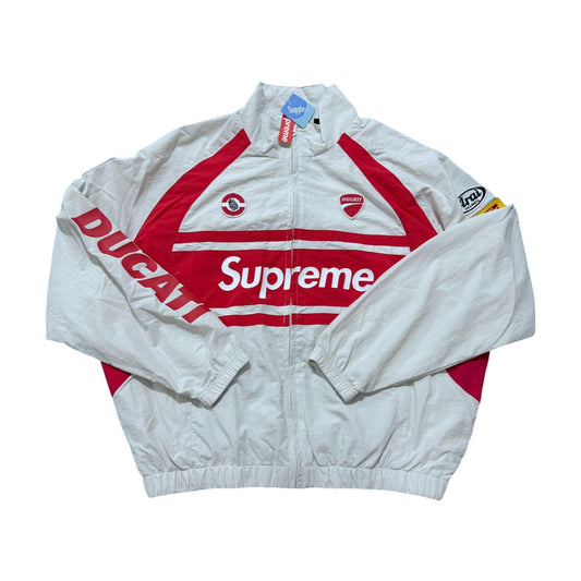 Supreme Ducati Track Jacket Light Grey