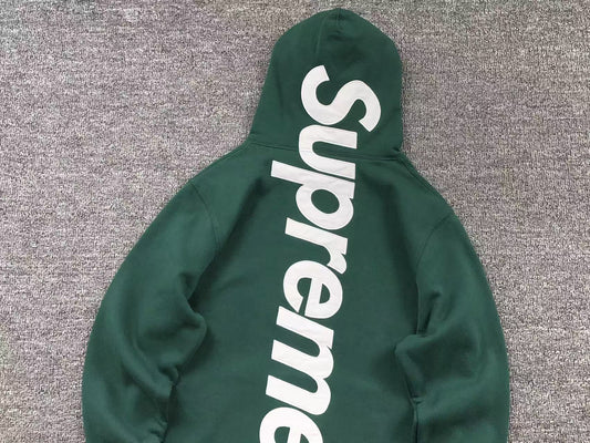 Supreme Satin Appliqué Hoodie Green