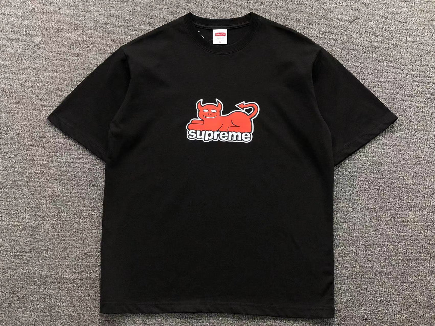 SUPREME TOY MACHINE DEVIL CAT TEE BLACK-Drip Store Argentina