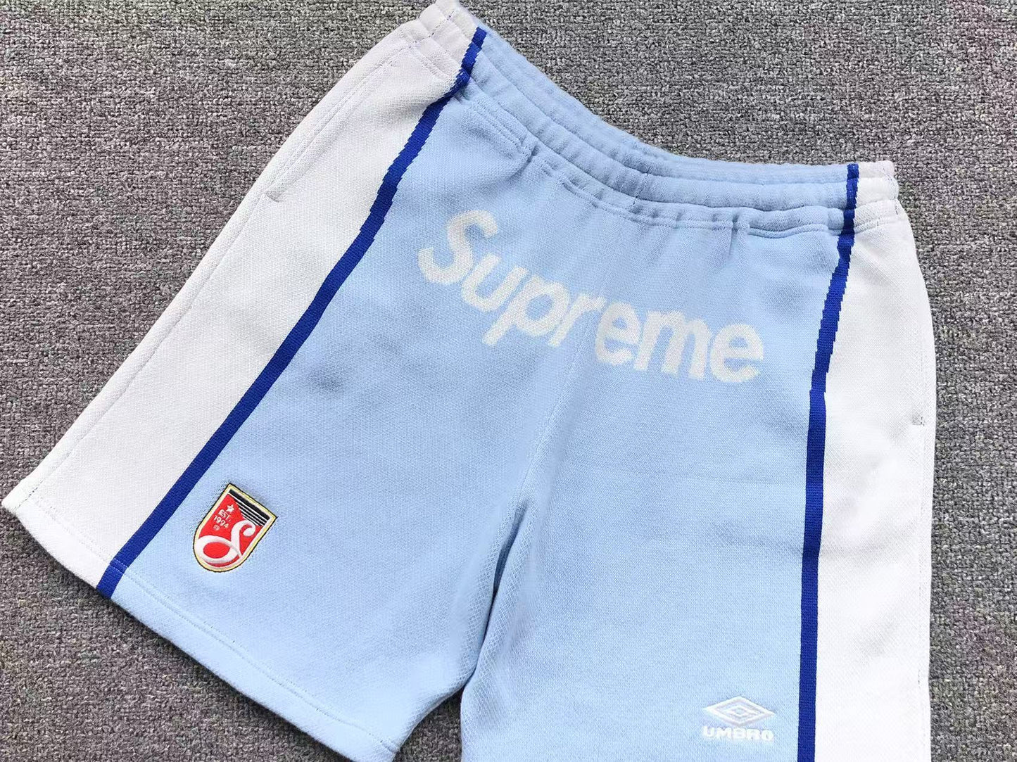 Supreme Umbro Knit Soccer Short Blue