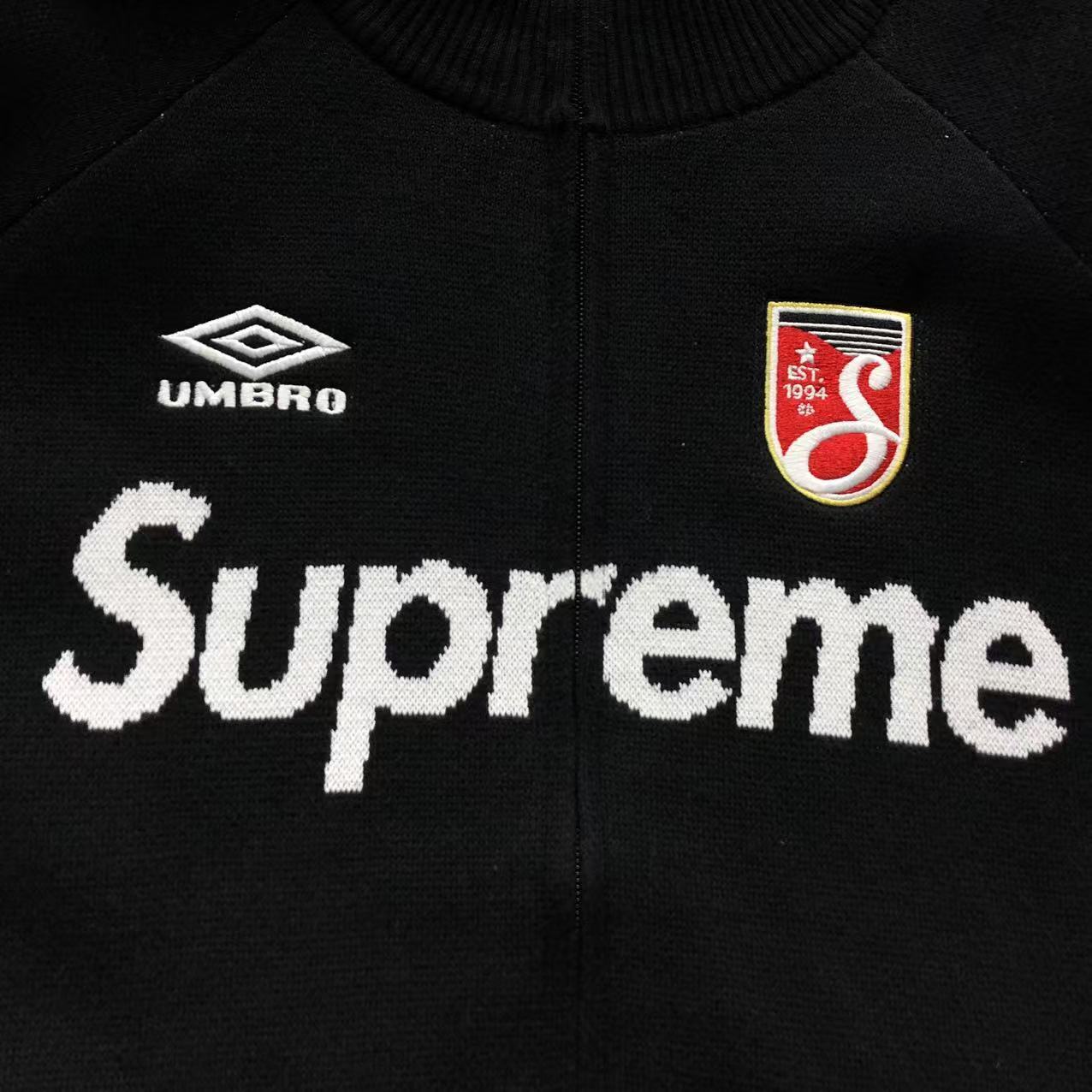 Supreme Umbro Zip Up Sweater Black