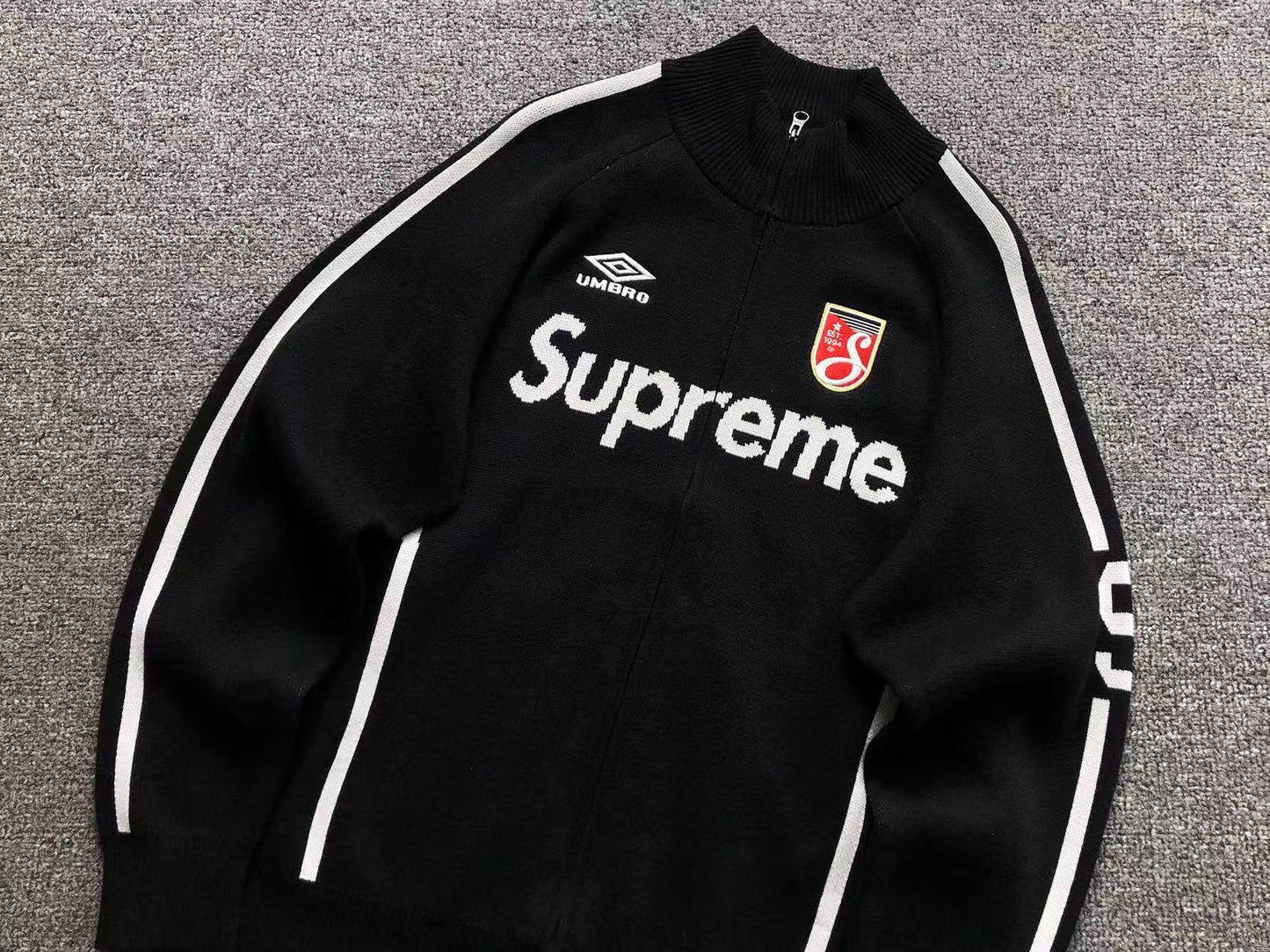 Supreme Umbro Zip Up Sweater Black