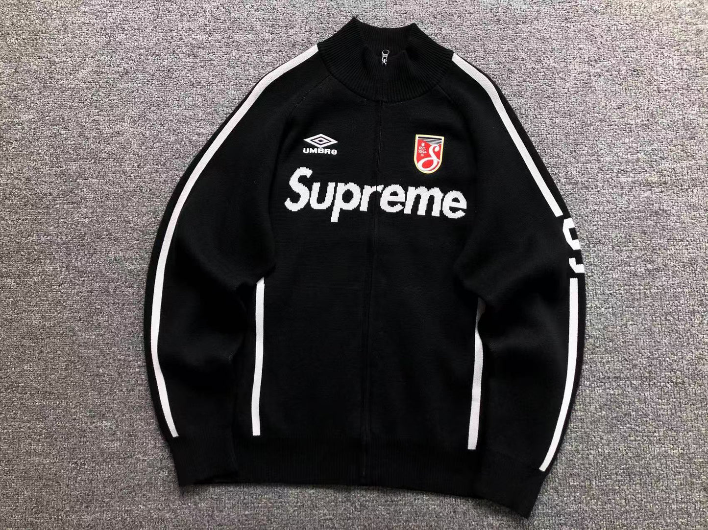 Supreme Umbro Zip Up Sweater Black