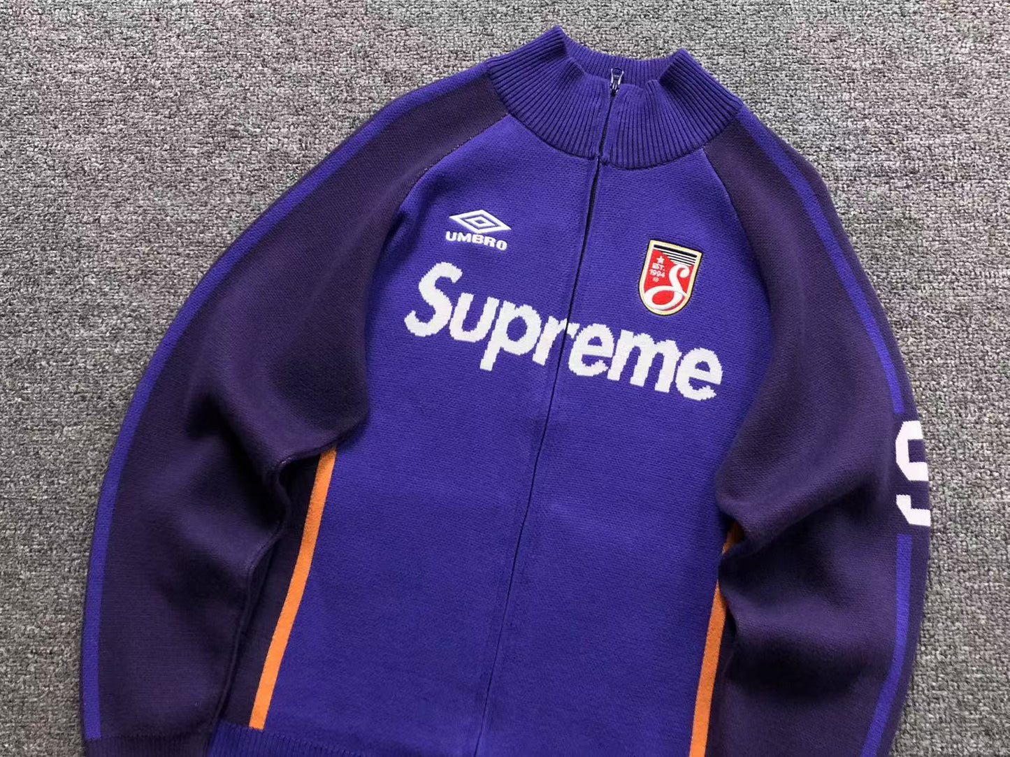 Supreme Umbro Zip Up Sweater Purple