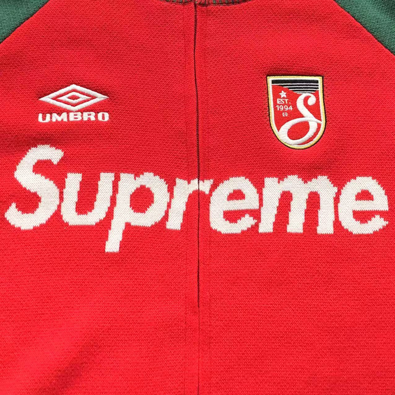 Supreme Umbro Zip Up Sweater Red