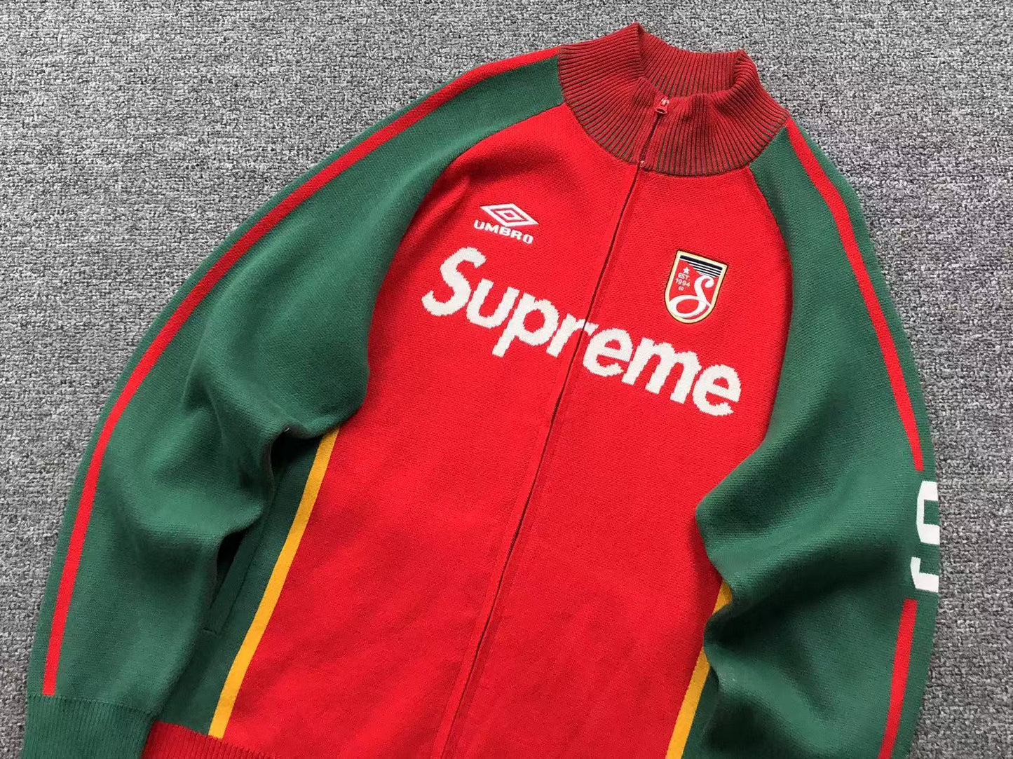 Supreme Umbro Zip Up Sweater Red