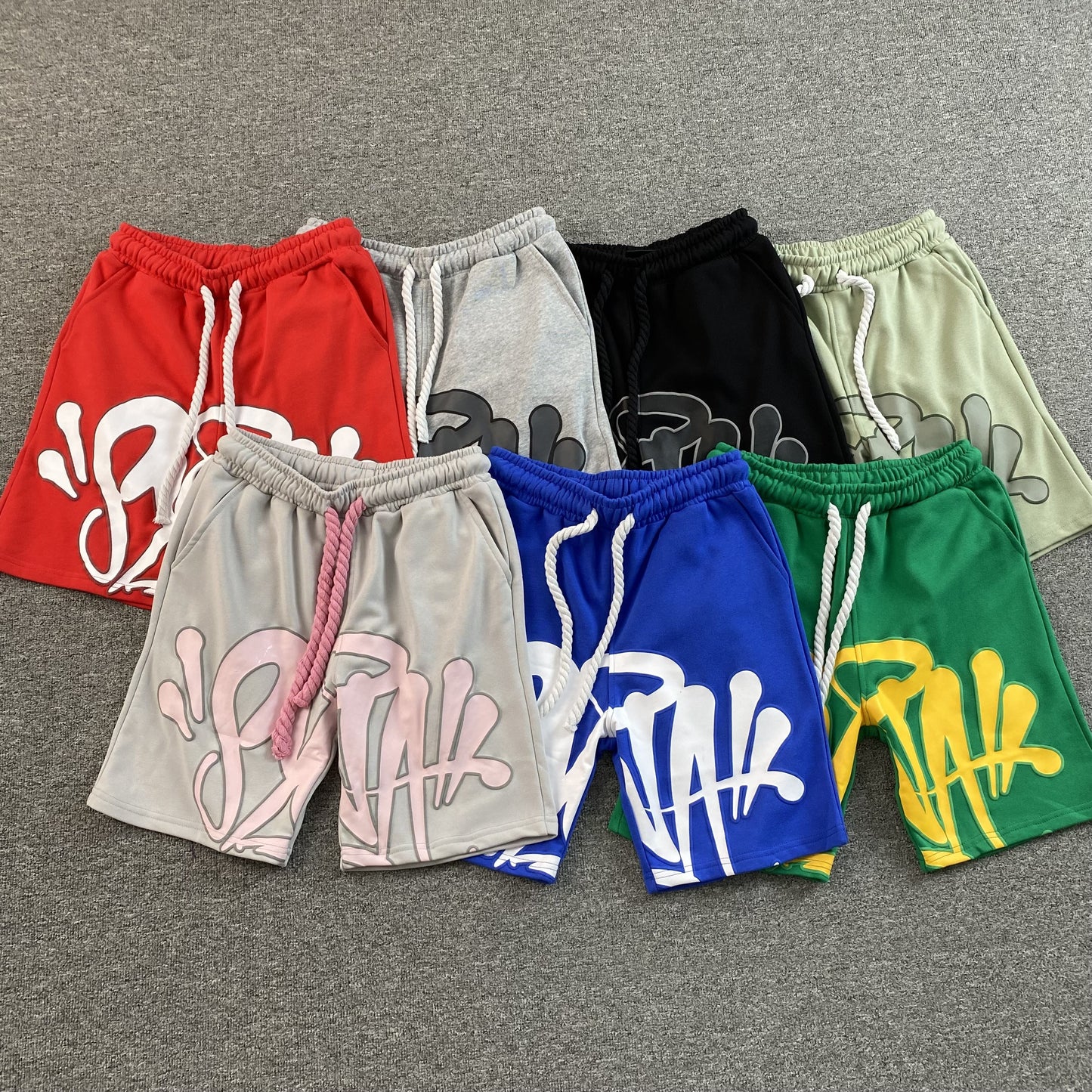 SYNA WORLD SYNA LOGO SHORTS GREY PINK-Drip Store Argentina