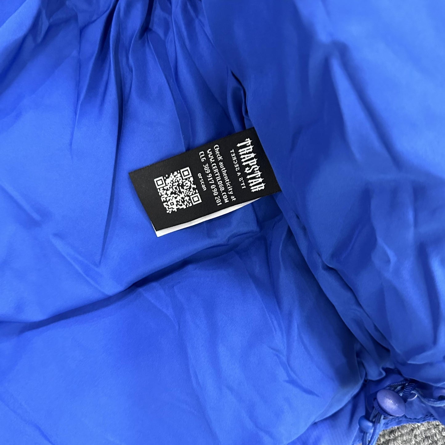 Trapstar Decoded Hooded 2.0 Puffer Jacket Dazzling Blue