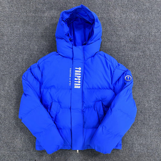 Trapstar Decoded Hooded 2.0 Puffer Jacket Dazzling Blue