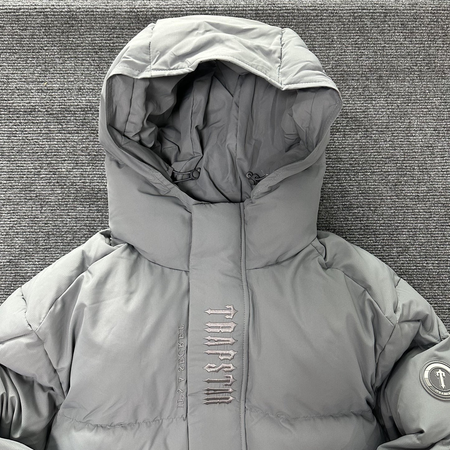 Trapstar Decoded Hooded 2.0 Puffer Jacket Grey
