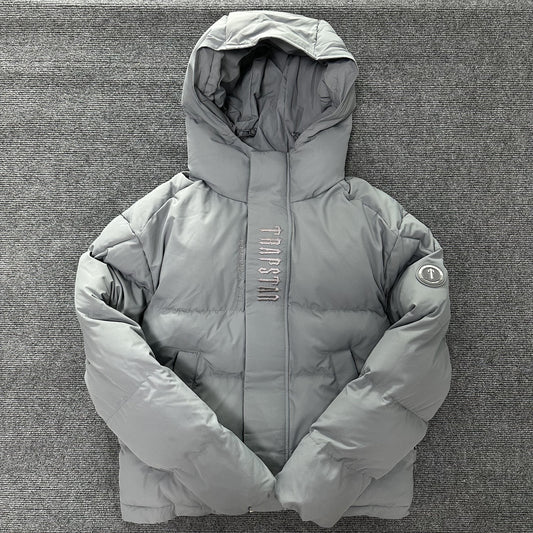 Trapstar Decoded Hooded 2.0 Puffer Jacket Grey