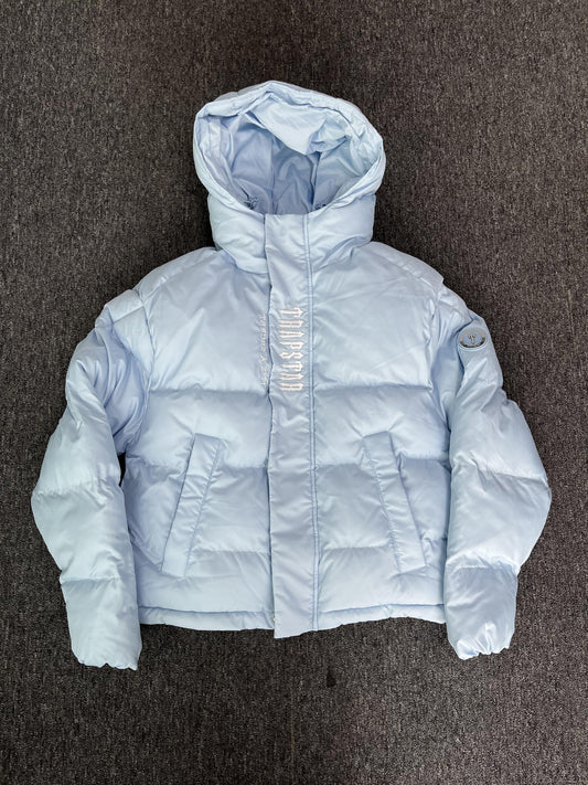 Trapstar Decoded Hooded 2.0 Puffer Jacket Ice Blue