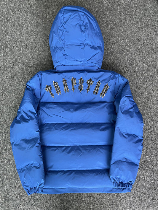 Trapstar Irongate Detachable Hooded Puffer Jacket Blue