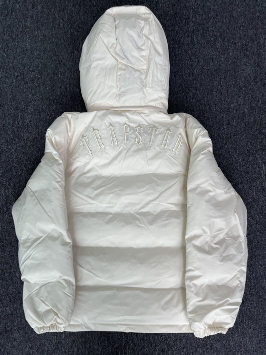 Trapstar Irongate Detachable Hooded Puffer Jacket White