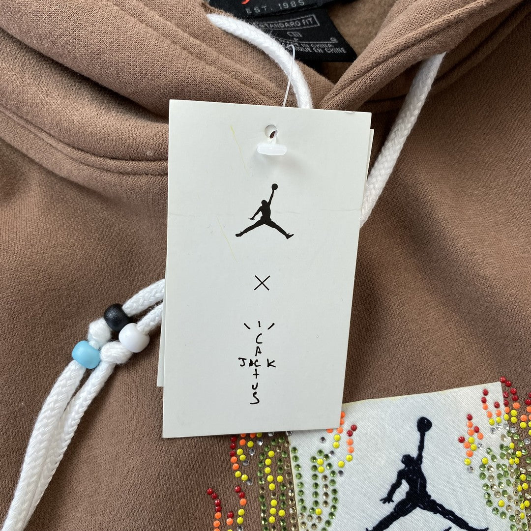 TRAVIS SCOTT X JORDAN FLIGHT GRAPHIC HOODIE BROWN-Drip Store Argentina