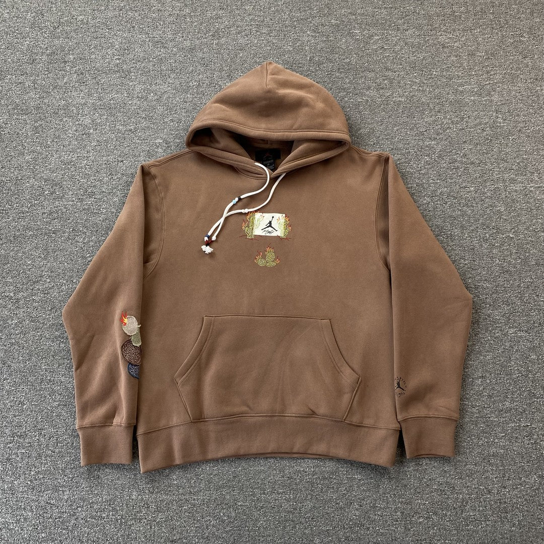TRAVIS SCOTT X JORDAN FLIGHT GRAPHIC HOODIE BROWN-Drip Store Argentina