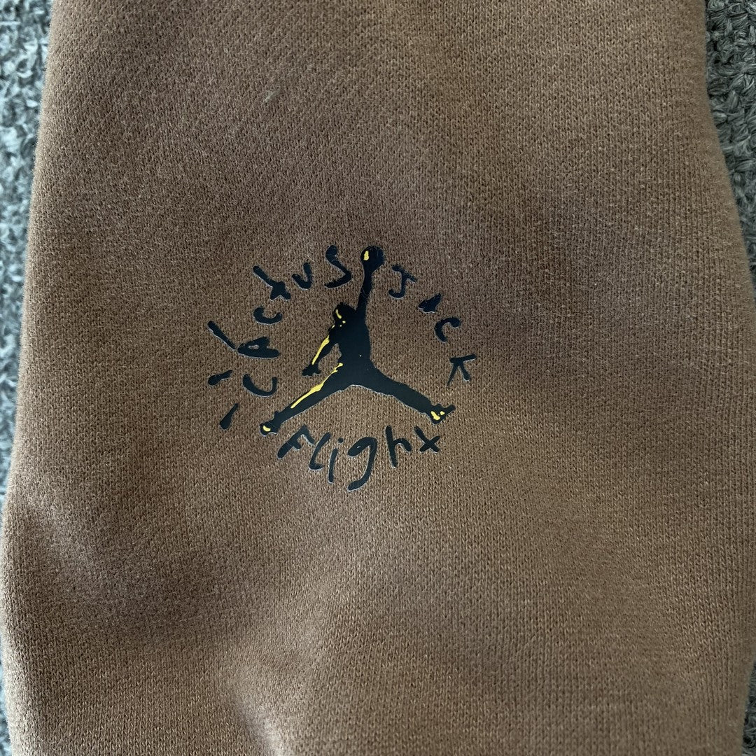 TRAVIS SCOTT X JORDAN FLIGHT GRAPHIC HOODIE BROWN-Drip Store Argentina