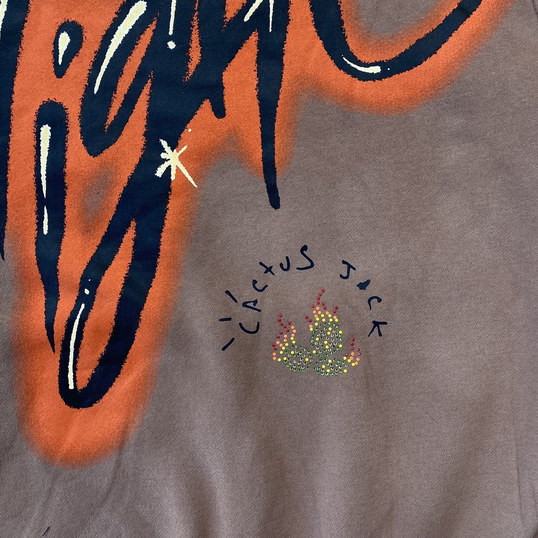 TRAVIS SCOTT X JORDAN FLIGHT GRAPHIC HOODIE BROWN-Drip Store Argentina