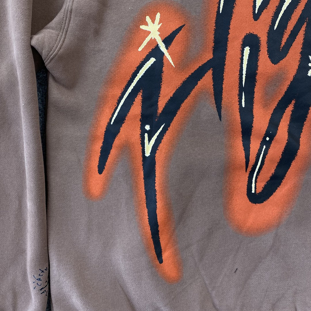TRAVIS SCOTT X JORDAN FLIGHT GRAPHIC HOODIE BROWN-Drip Store Argentina