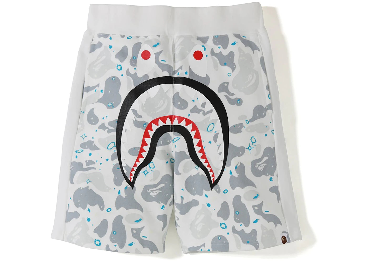 BAPE-Space-Camo-Shark-Sweat-Shorts-White-Drip Store Argentina
