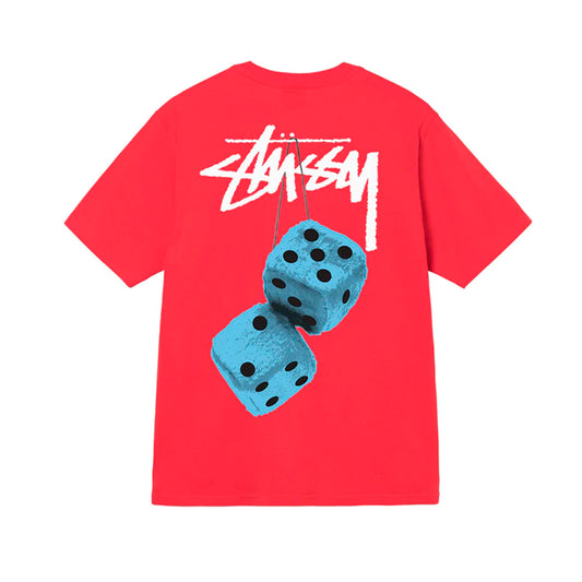 STUSSY FUZZY DICE TEE RED