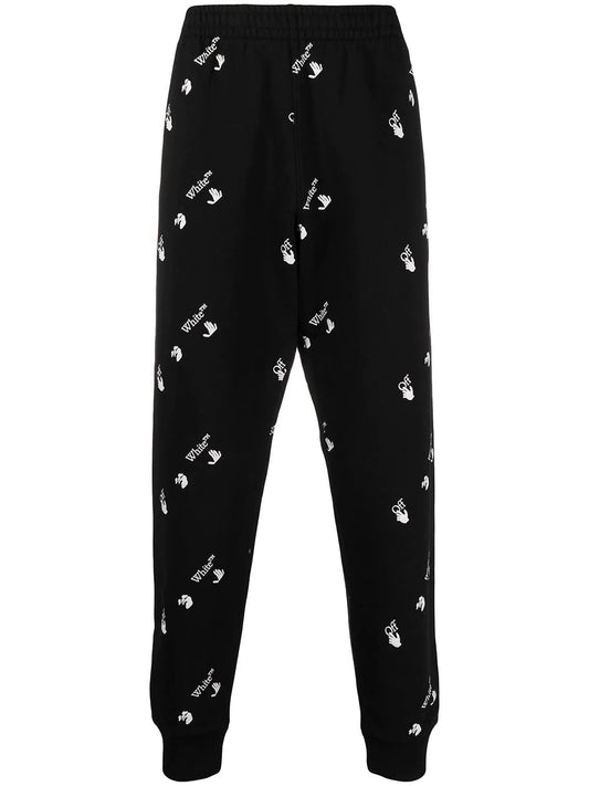 OFF WHITE ALL OVER LOGO PRINT PANTS