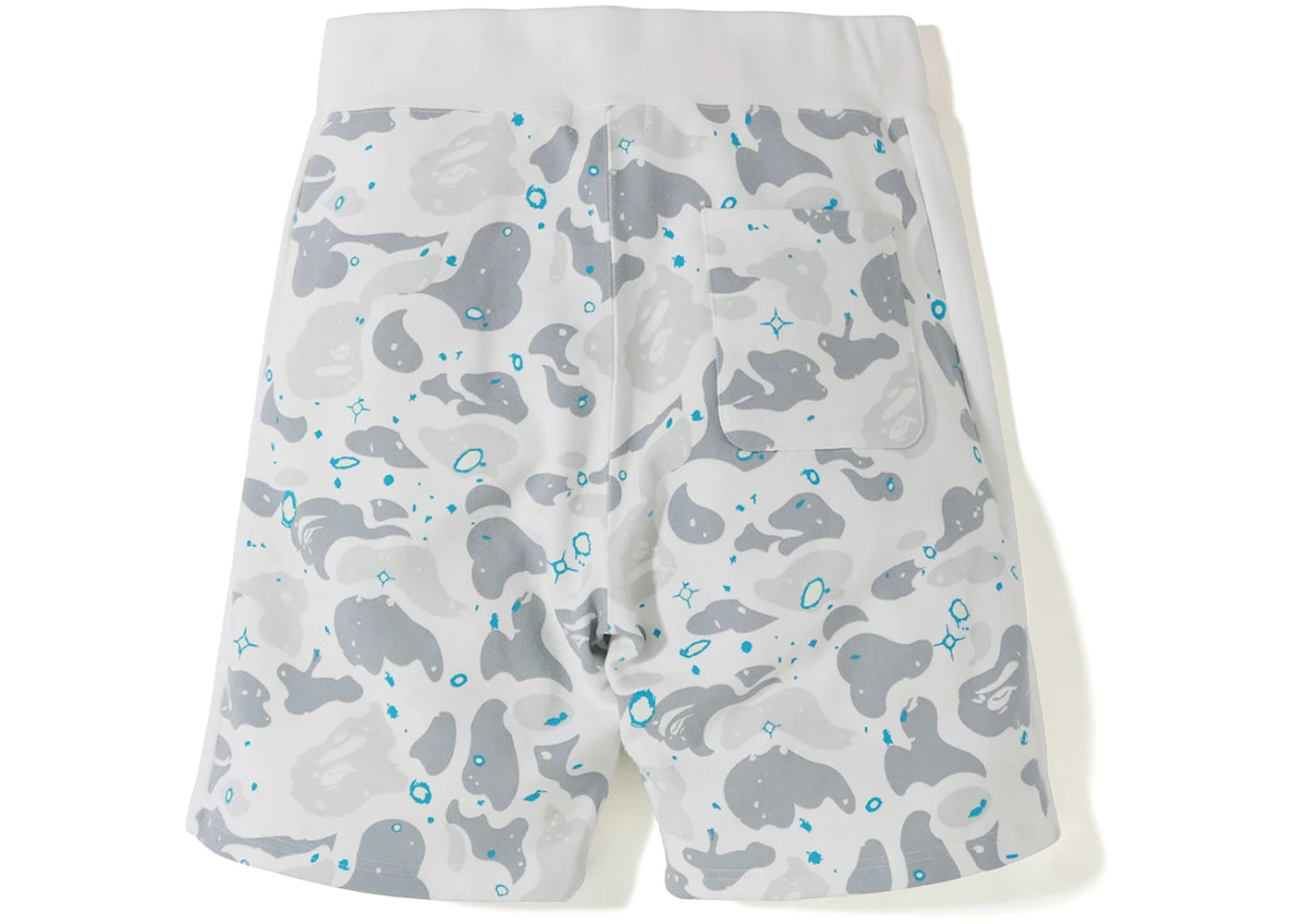 BAPE SPACE CAMO SHARK SWEAT SHORTS WHITE-Drip Store Argentina