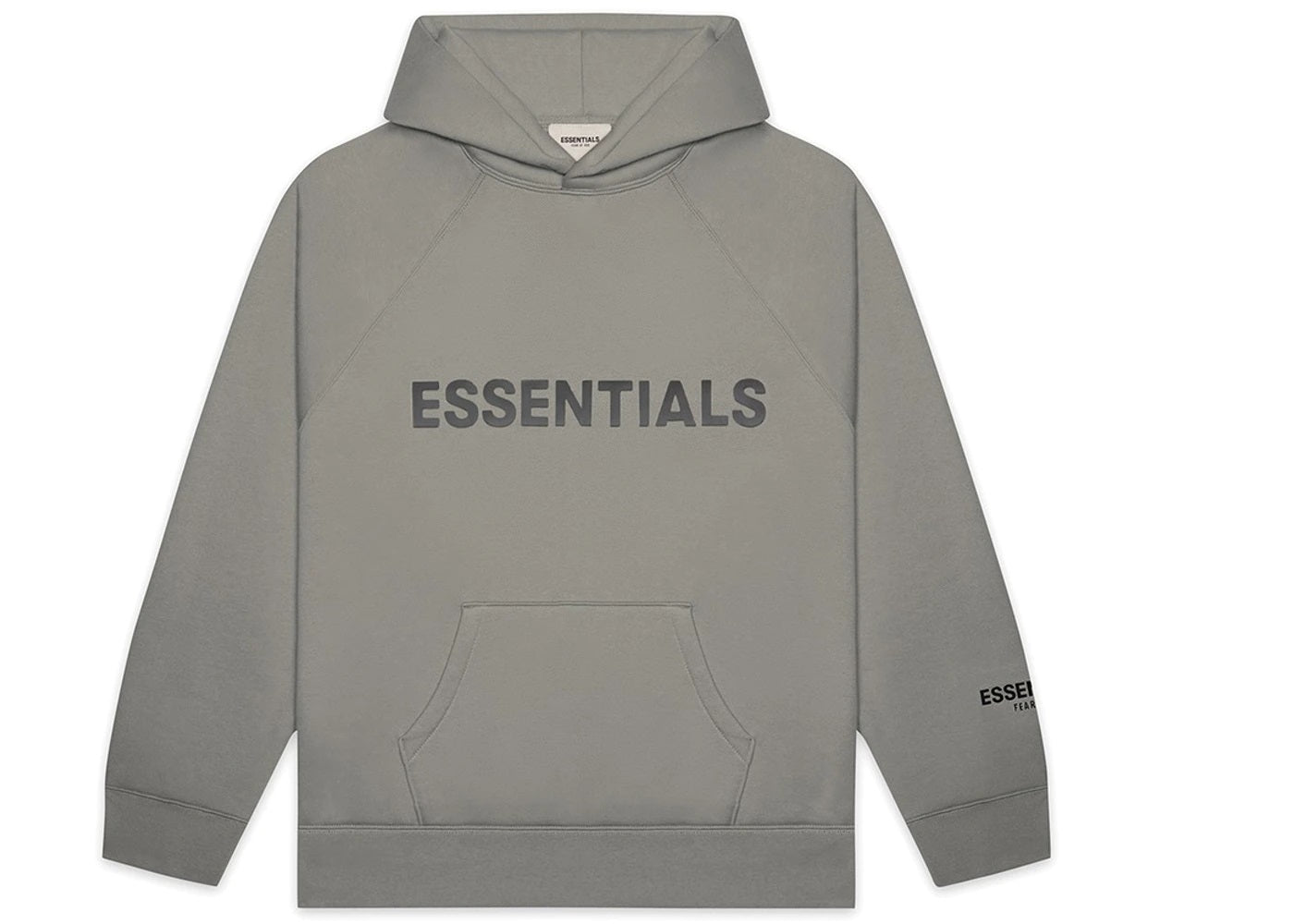 FEAR OF GOD ESSENTIALS APPLIQUE LOGO HOODIE CEMENT-Drip Store Argentina