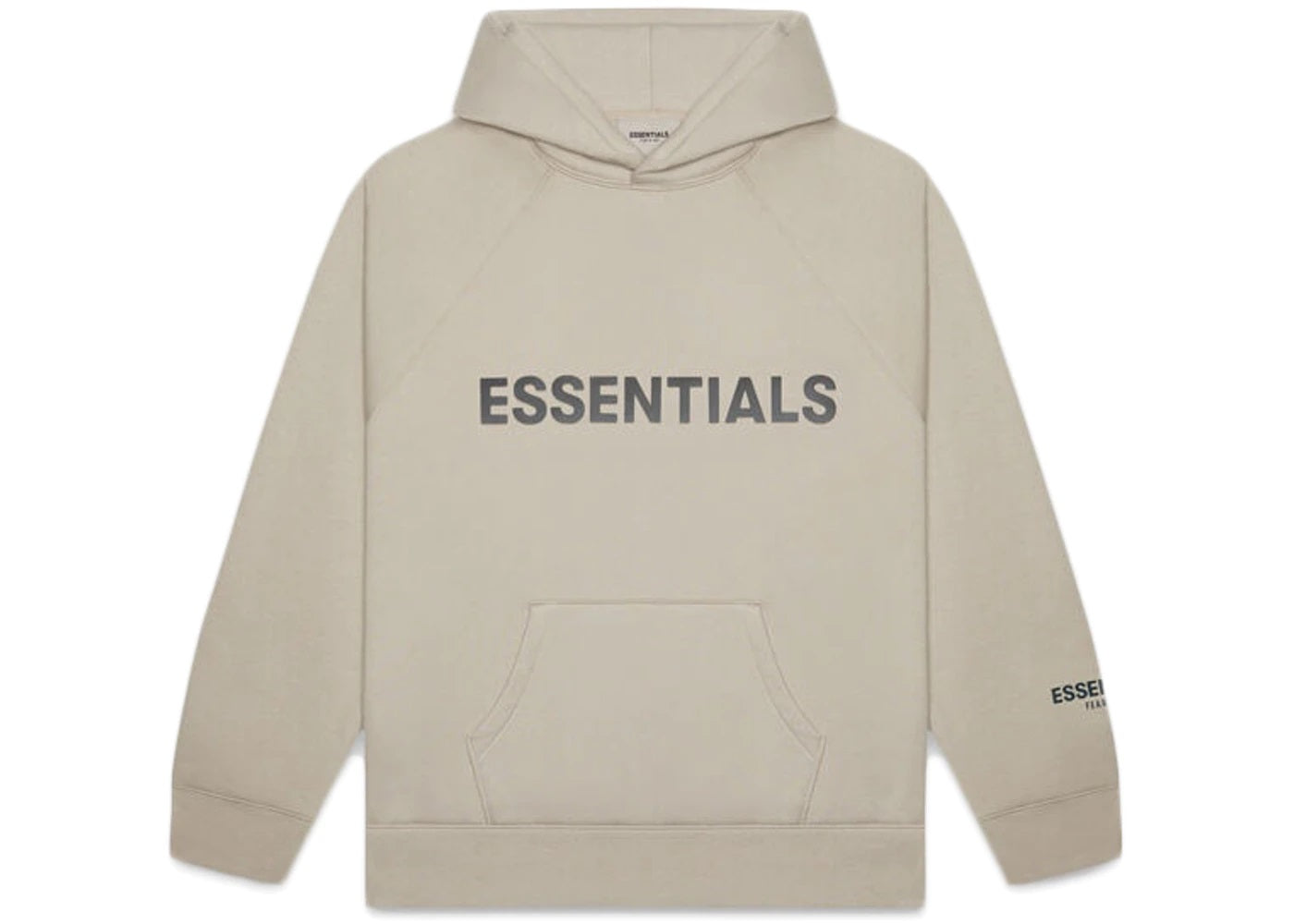 FEAR OF GOD ESSENTIALS APPLIQUE LOGO HOODIE OLIVE/KHAKI-Drip Store Argentina