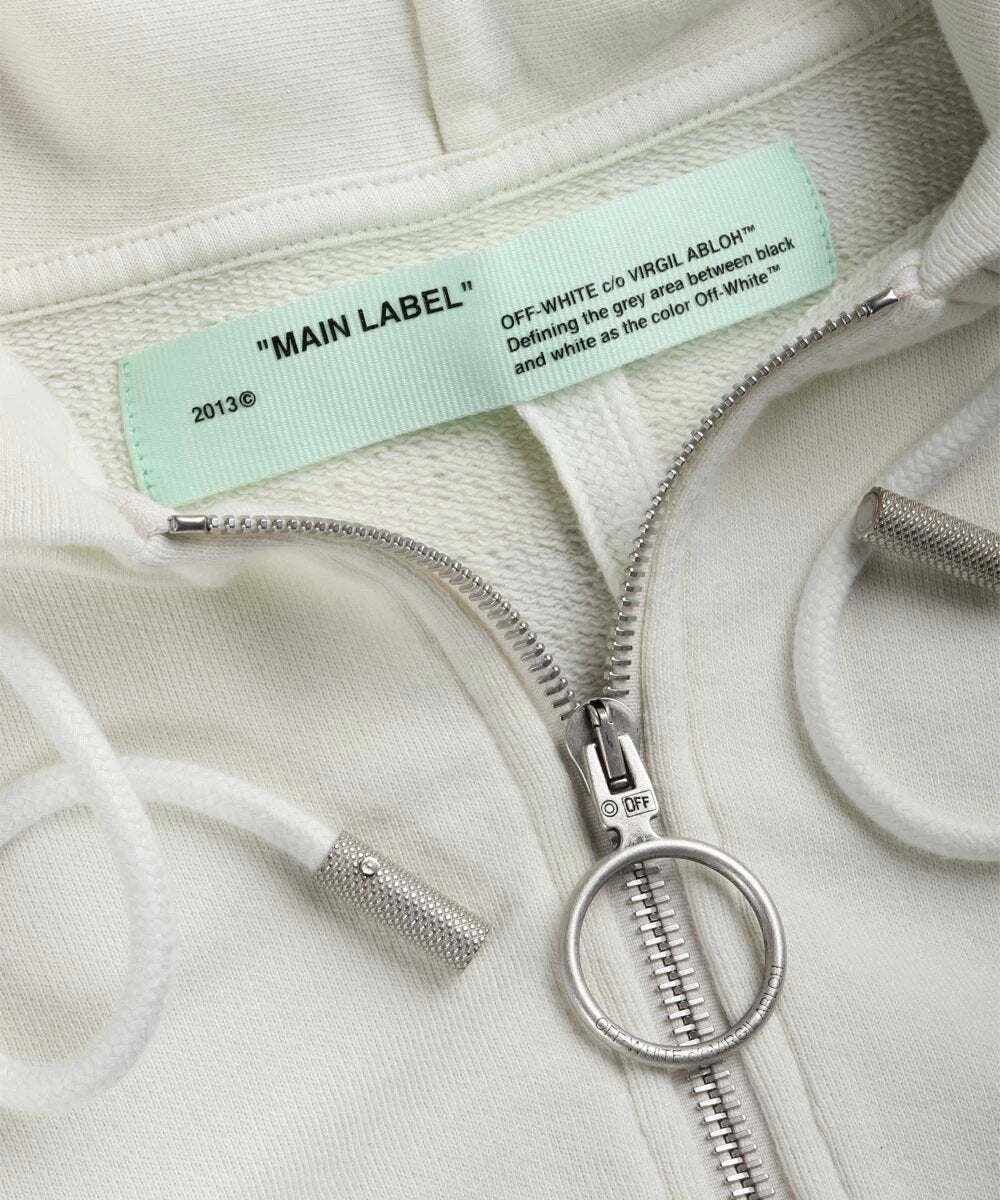 OFF WHITE DIAG PRINT ZIP UP HOODIE-Drip Store Argentina
