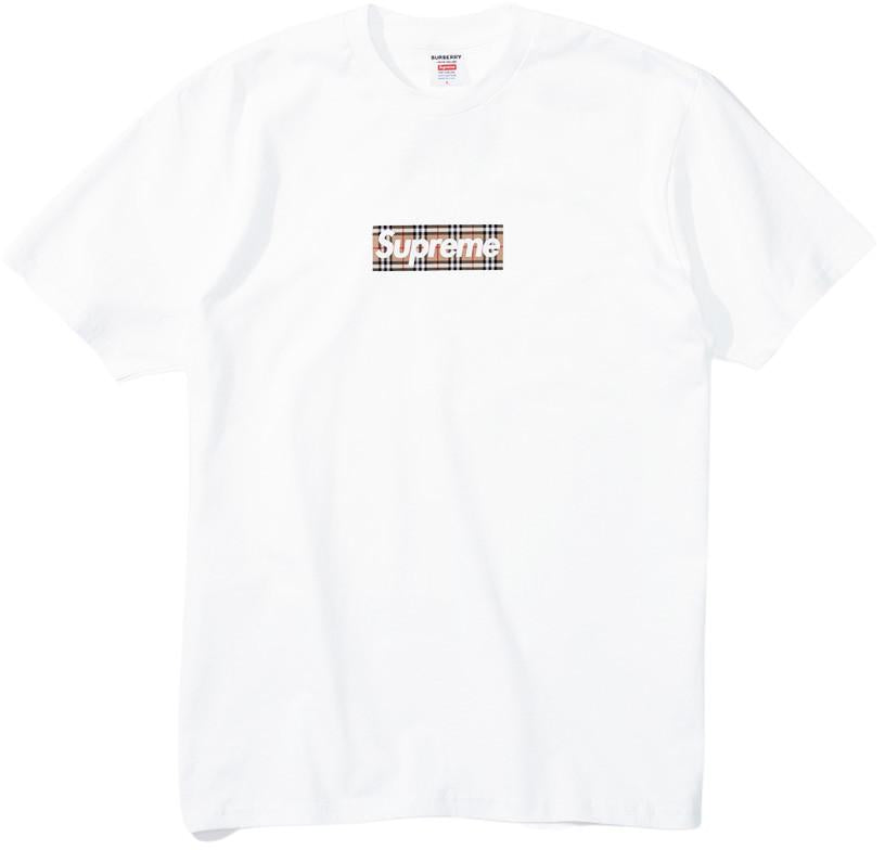 SUPREME BURBERRY BOX LOGO T-SHIRT WHITE-Drip Store Argentina