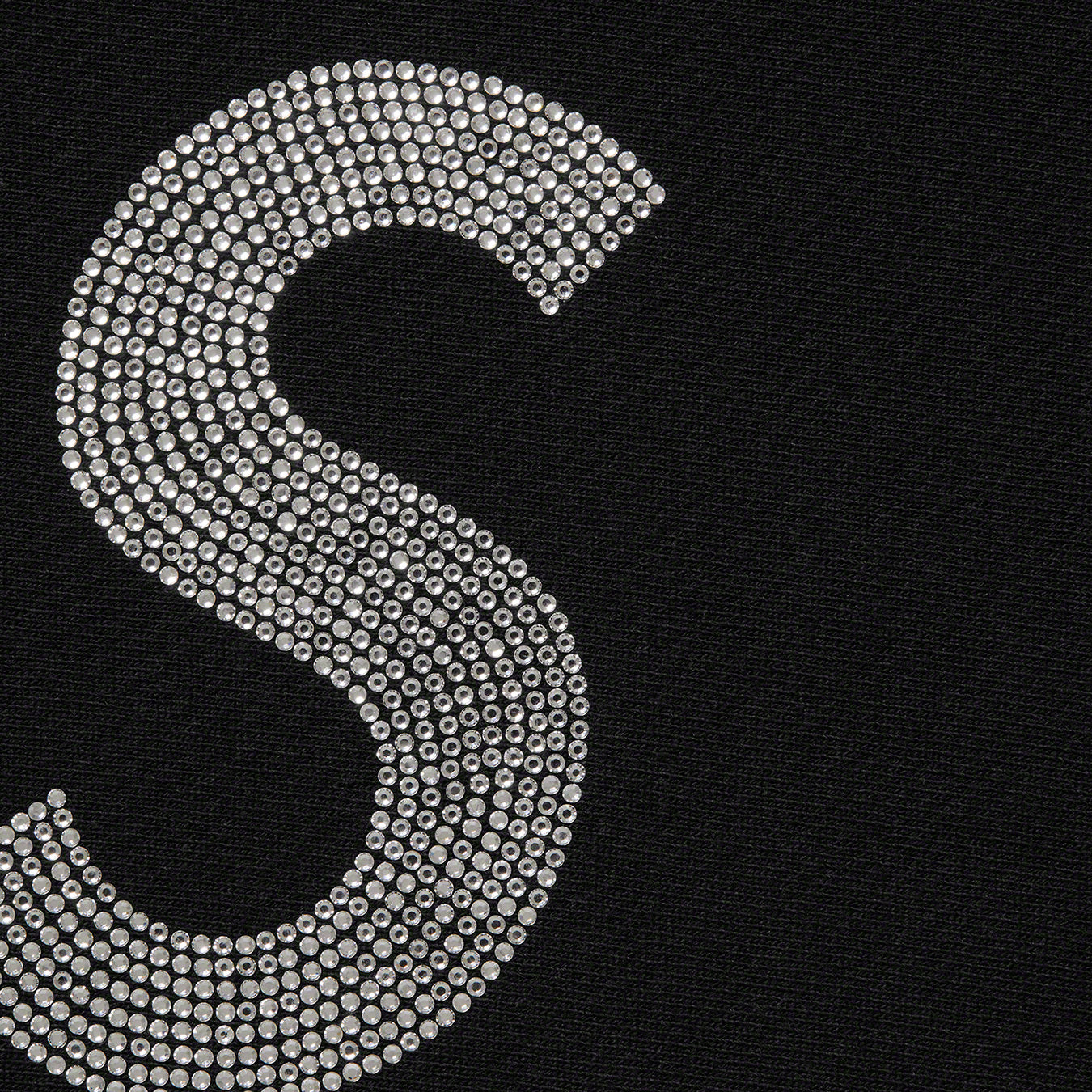 SUPREME SWAROVSKI S LOGO HOODIE BLACK-Drip Store Argentina