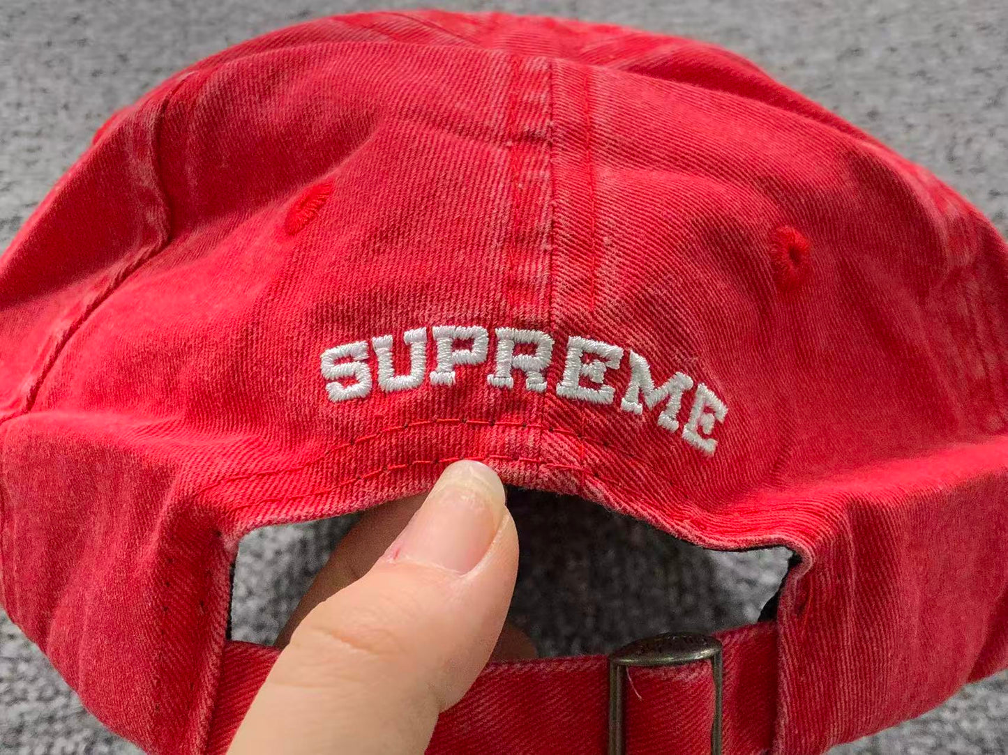 Supreme Pigment Coated S Logo 6-Panel Cap Red
