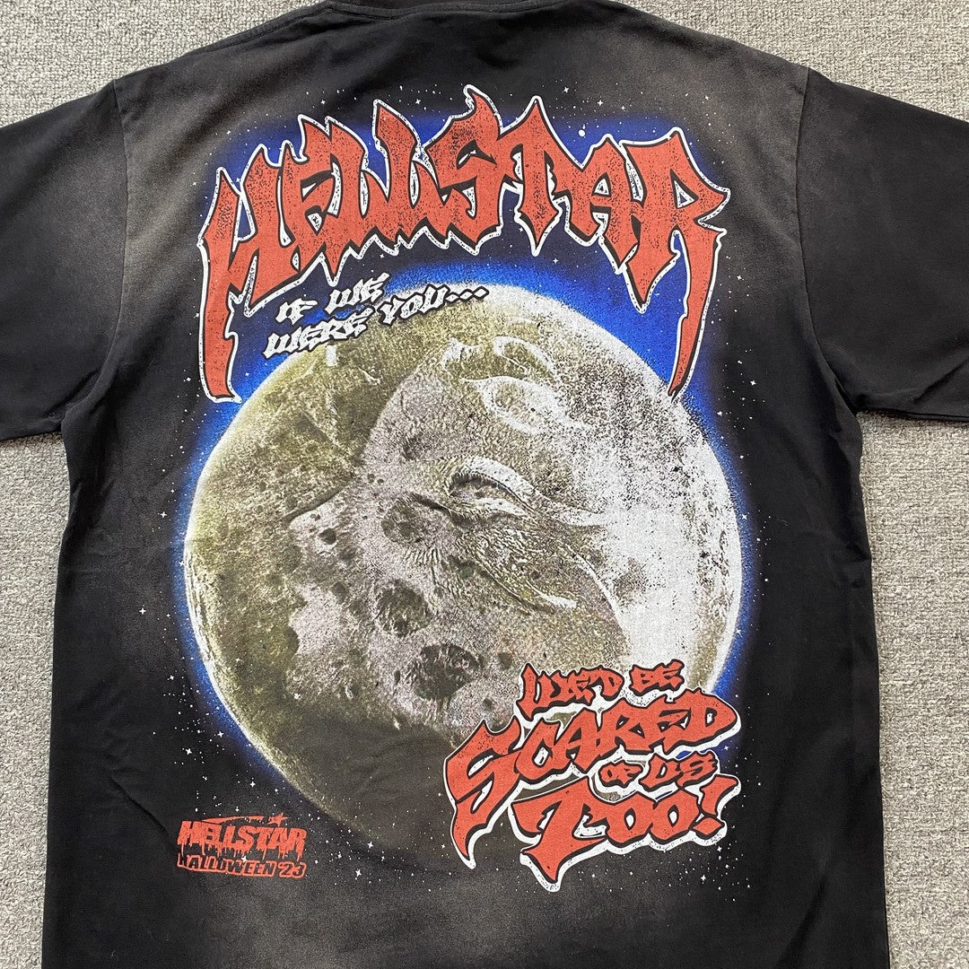 HELLSTAR FULL MOON TEE BLACK