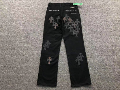 Chrome Hearts Cross Patch Jeans Black