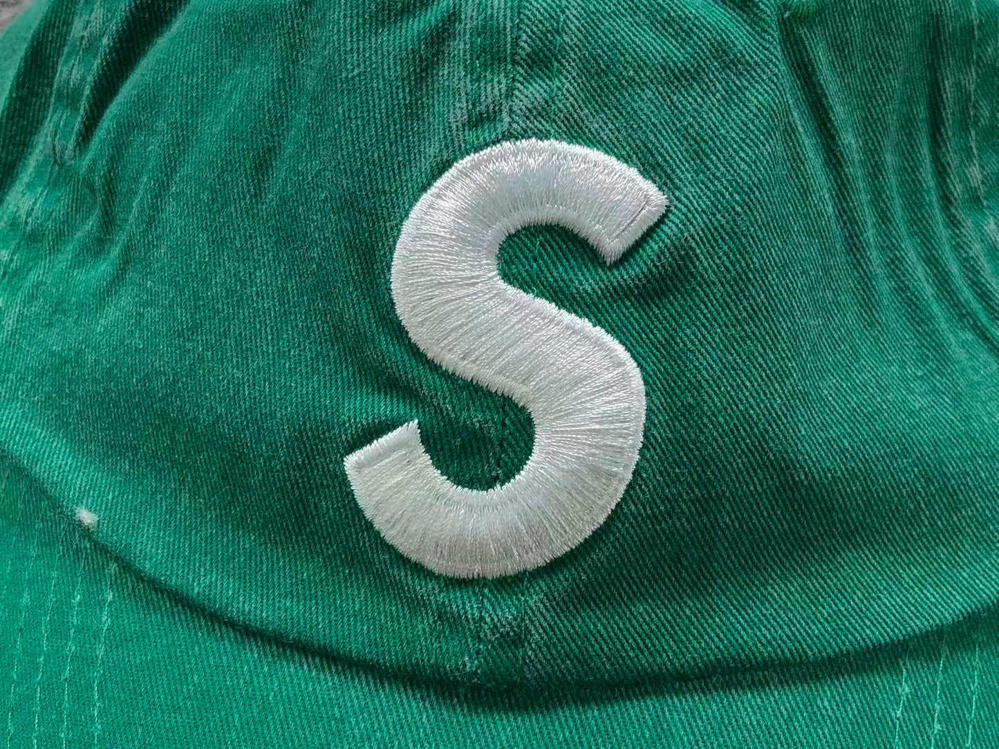 Supreme Pigment Coated S Logo 6-Panel Cap Green