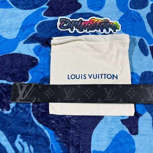 Cinturon LV Monogram Negro/Plateado